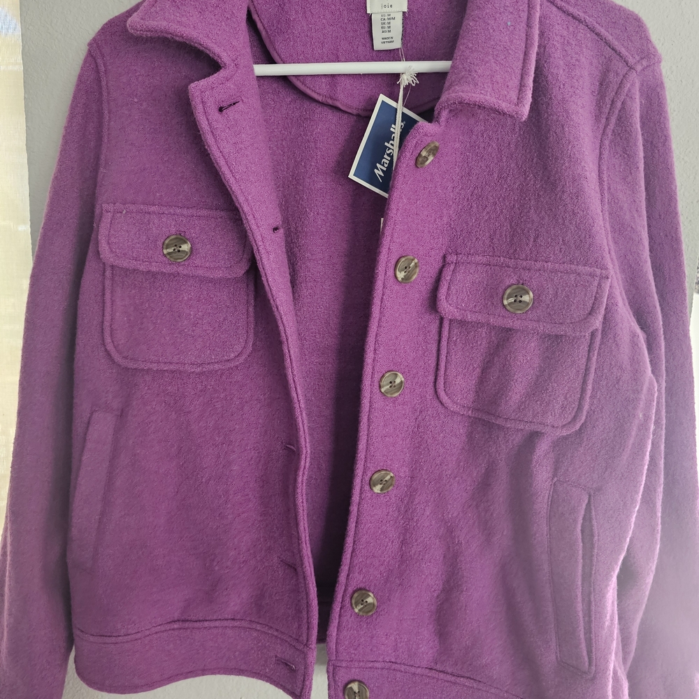 Joie Vibrant Purple Utility Jacket - Picture 3 of 8